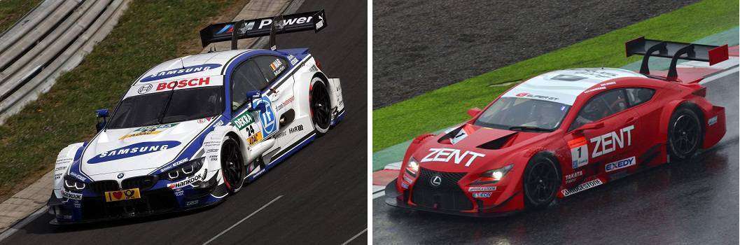 Kiri ke kanan: BMW M4 DTM dan Lexus RC F GT500.