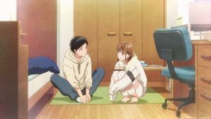 Taiki and Chinatsu in "Blue Box"