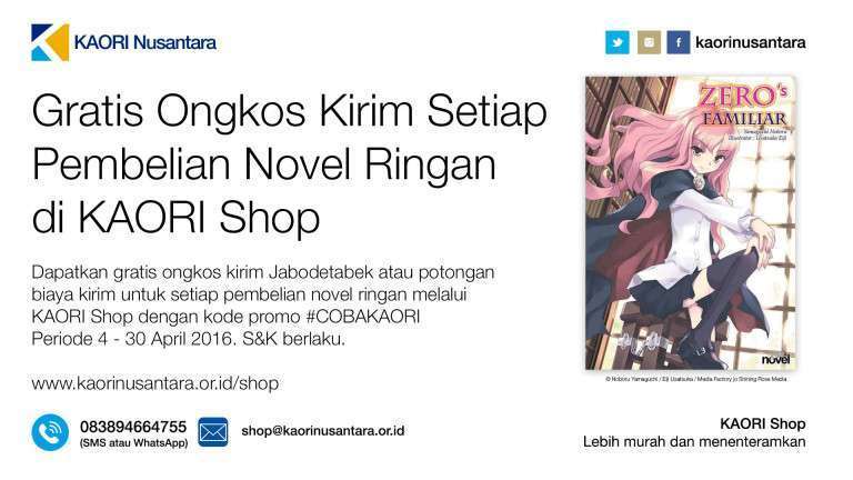 #COBAKAORI, Gratis Ongkos Kirim Setiap Pembelian Novel Ringan di KAORI Shop