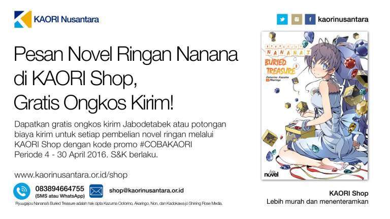 Novel Ringan Nanana Akan Mulai Dikirimkan 19 April