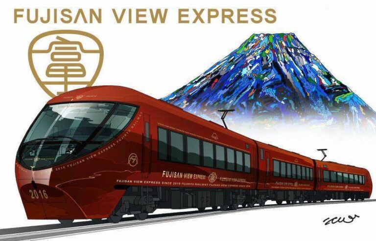 Kereta Fujisan View Express Train | Ilustrasi: Eiji Mitooka