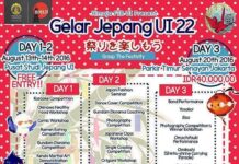 Gelar Jepang UI (GJUI) 22, 13-14 dan 20 Agustus 2016