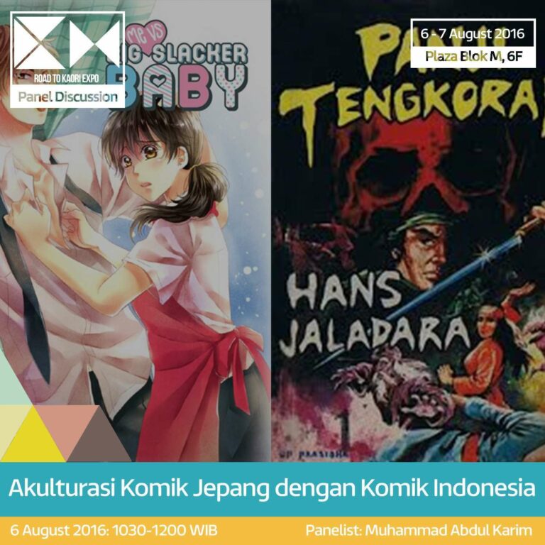 panel template akulturasi komik road to kaori expo