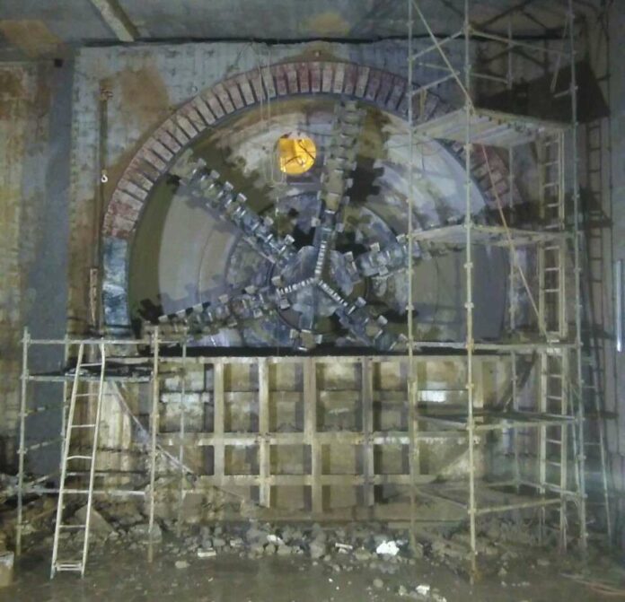 Mesin Bor Antareja I Tiba di Stasiun Setiabudi. (MRT Jakarta)