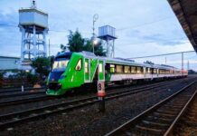 Uji Coba Rangkaian KA Bandara Internasional Minangkabau