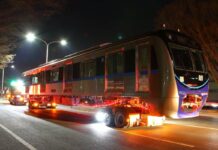 Rolling stock MRT Jakarta yang dikirim dari pabrik Nippon Sharyo (Twitter / かわねじ)