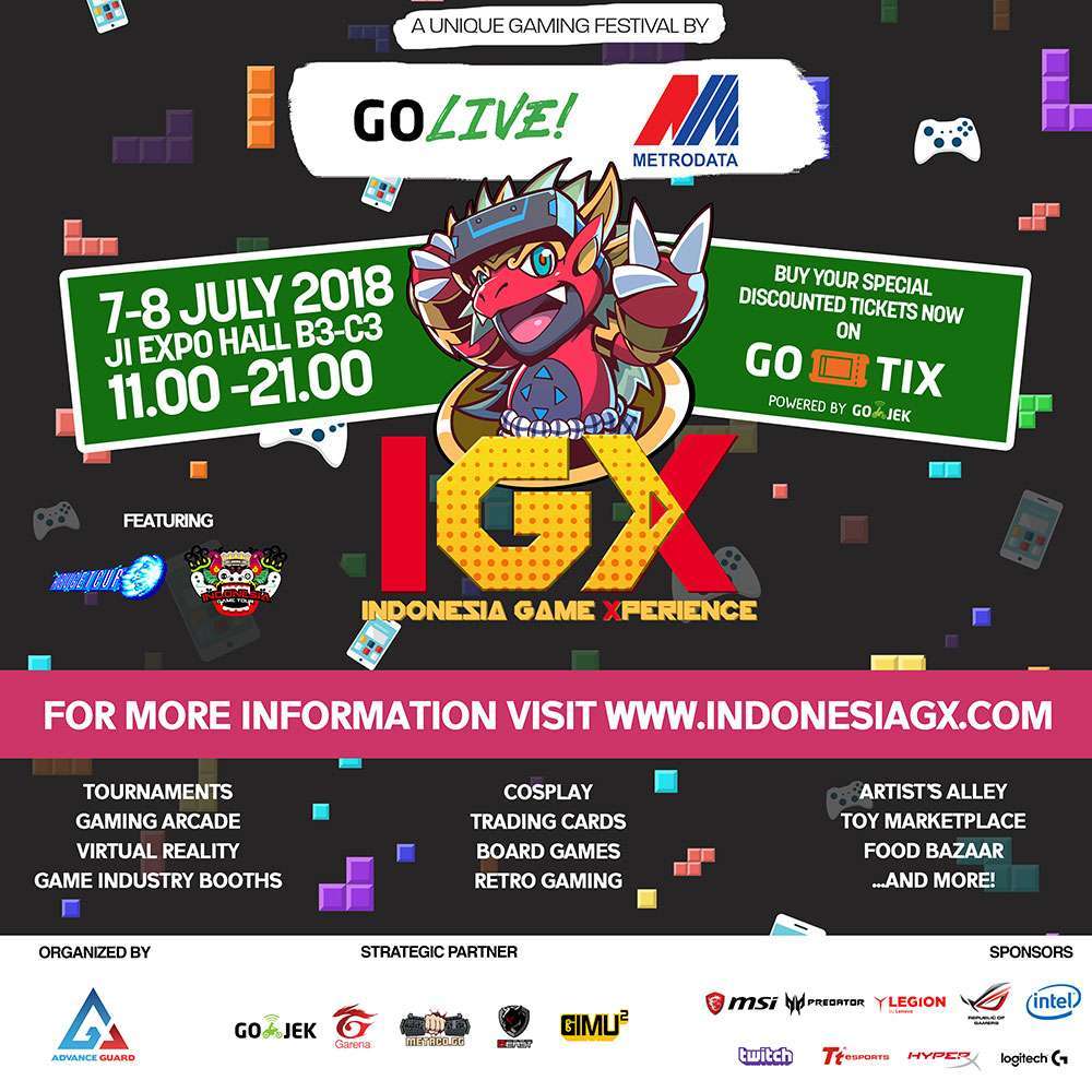 METRODATA Gandeng GOLIVE Siap Gelar Indonesia Game Xperience 2018
