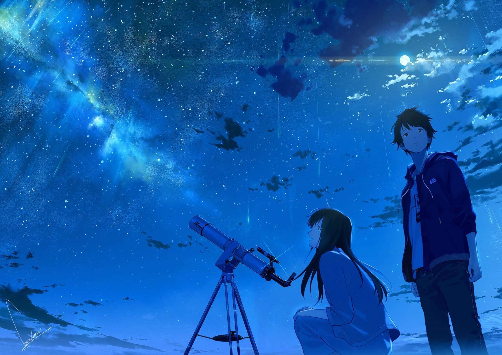 Mamizu dan Takuya (Kimi wa Tsukiyo ni Hikari Kagayaku)