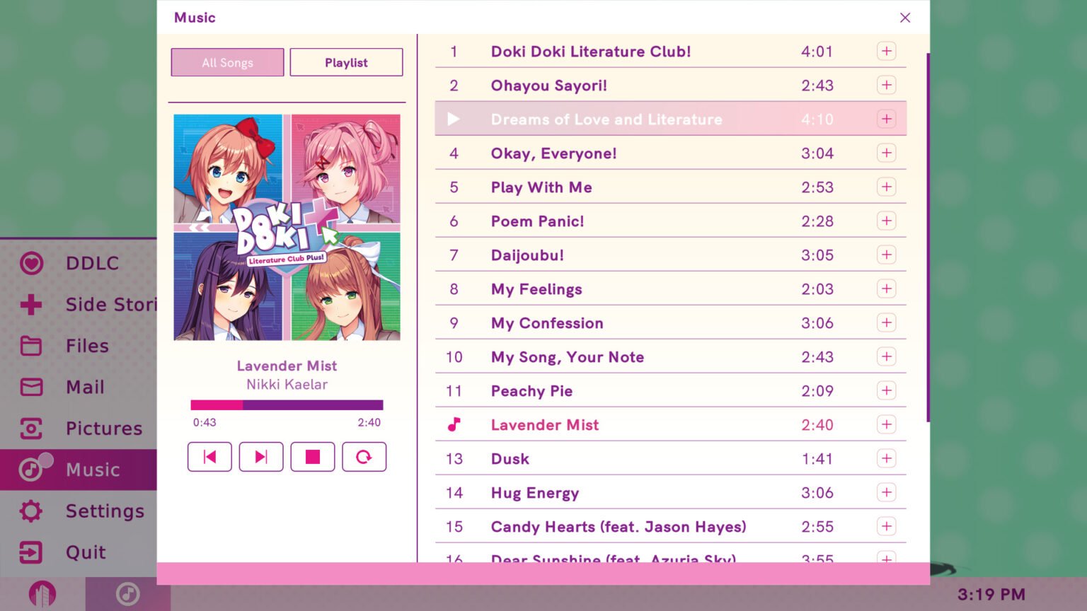 doki doki literature club ddlc plus