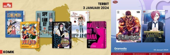 Jadwal Terbit Komik Tanggal 3 Januari 2024