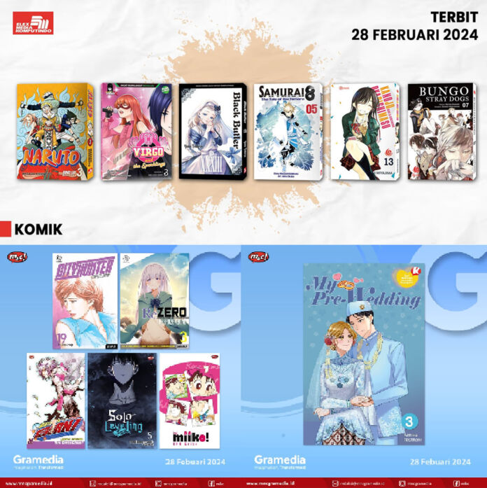 Jadwal Terbit Komik Tanggal 28 Februari 2024