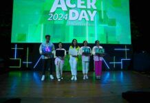 Brisia Jodie, Acer Ambassador bersama Fransisca Maya, Head of Marketing Acer Indonesia, Leny Ng, President Director Acer Indonesia, Theresia Hanydawati, Head of Consumer Product Manager Acer Indonesia, Ananta Vinnie, Music Produce