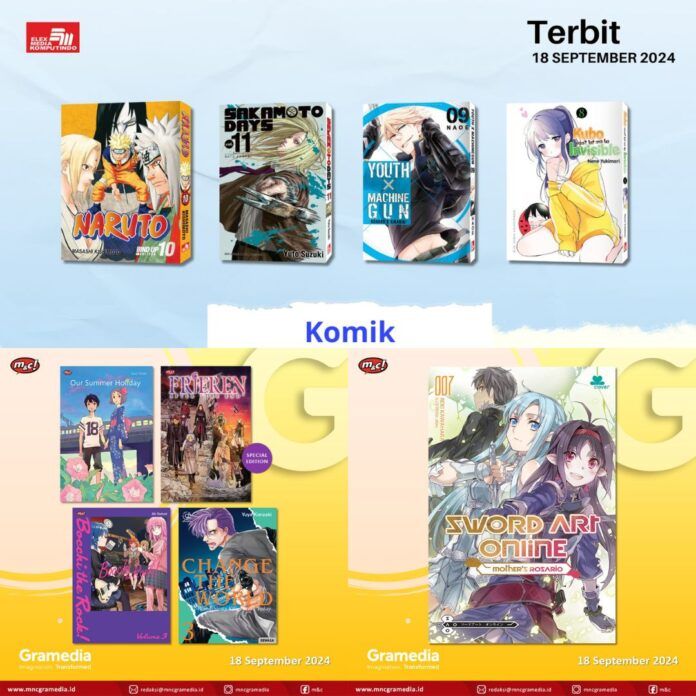 Jadwal Terbit Komik Tanggal 18 September 2024
