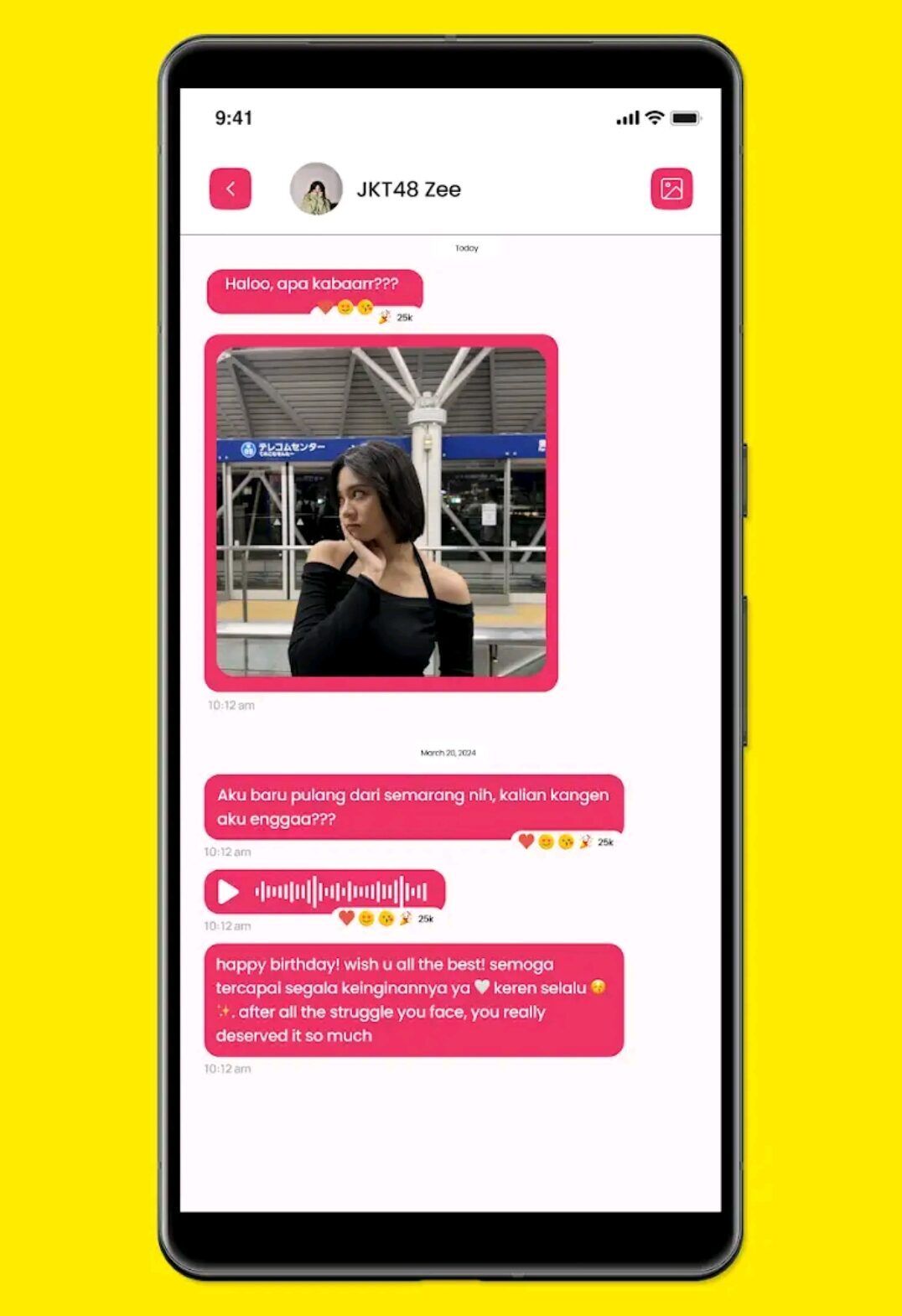 Menu chat member