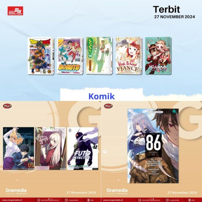 Jadwal Terbit Komik Tanggal 27 November 2024
