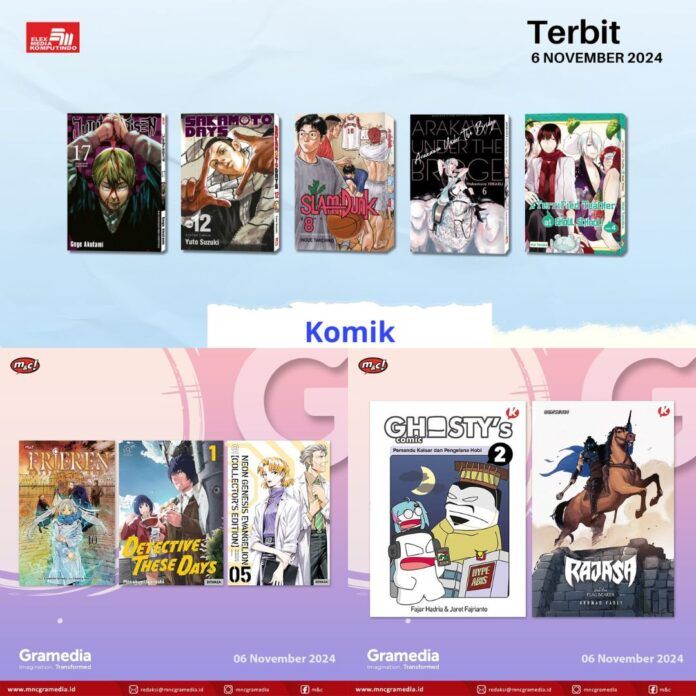 Jadwal Terbit Komik Tanggal 6 November 2024