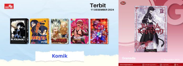 Jadwal Terbit Komik Tanggal 11 Desember 2024