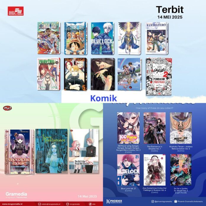 Jadwal Terbit Komik Tanggal 14 Mei 2025