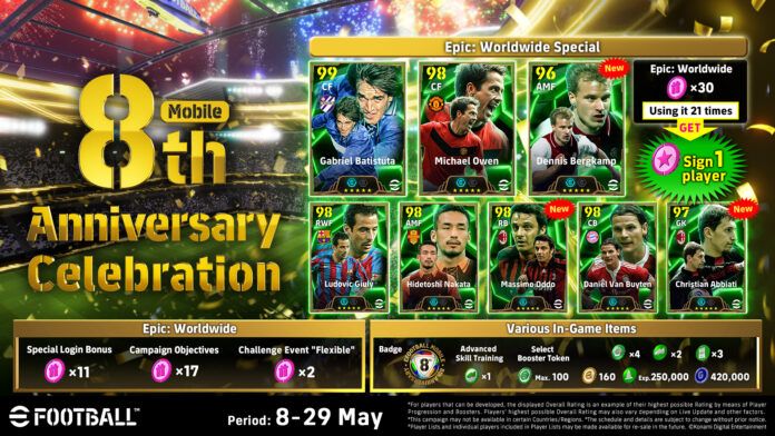 8 Tahun eFootball Mobile
