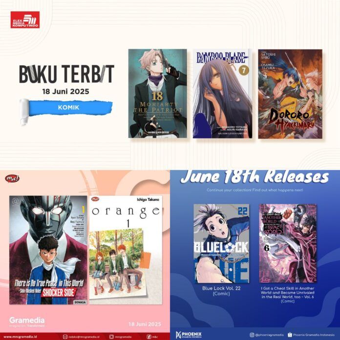 Jadwal Terbit Komik Tanggal 18 Juni 2025