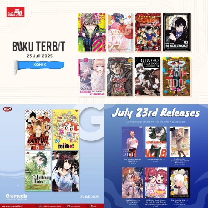 Jadwal Terbit Komik Tanggal 23 Juli 2025