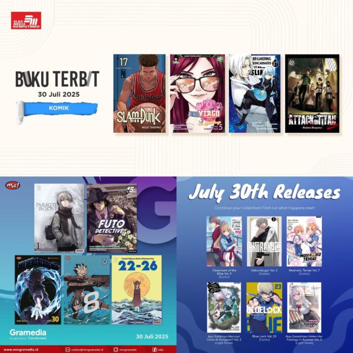 Jadwal Terbit Komik Tanggal 30 Juli 2025