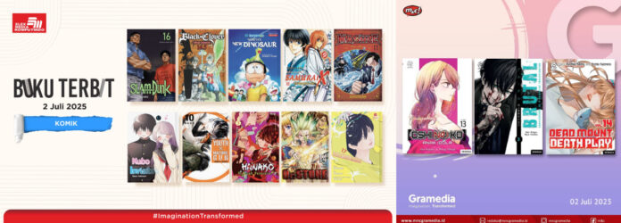 Jadwal Terbit Komik Tanggal 2 Juli 2025