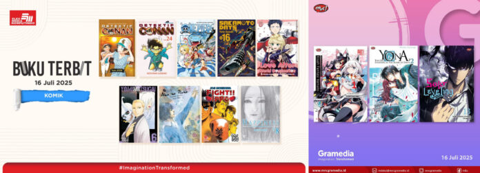 Jadwal Terbit Komik Tanggal 16 Juli 2025