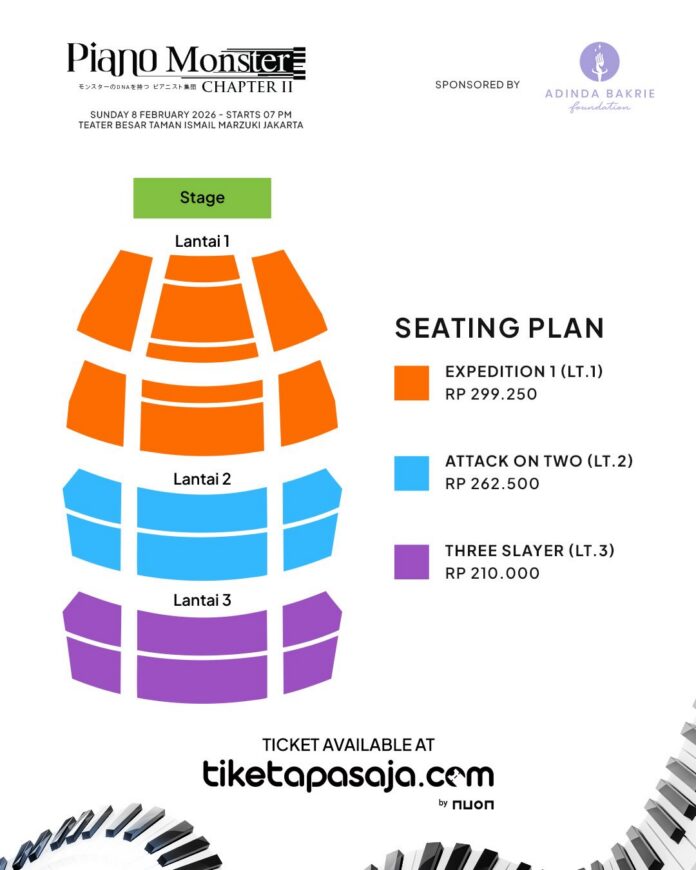 piano monster 2 tiket