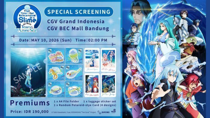 Siap Berlibur ke Laut? Intip Jadwal Fans Screening Slime the Movie: Tears of the Azure Sea! | © Taiki Kawakami • Fuse • Kodansha / “Ten-Sura” Project Siap Berlibur ke Laut? Intip Jadwal Fans Screening Slime the Movie: Tears of the Azure Sea! | © Taiki Kawakami • Fuse • Kodansha / “Ten-Sura” Project