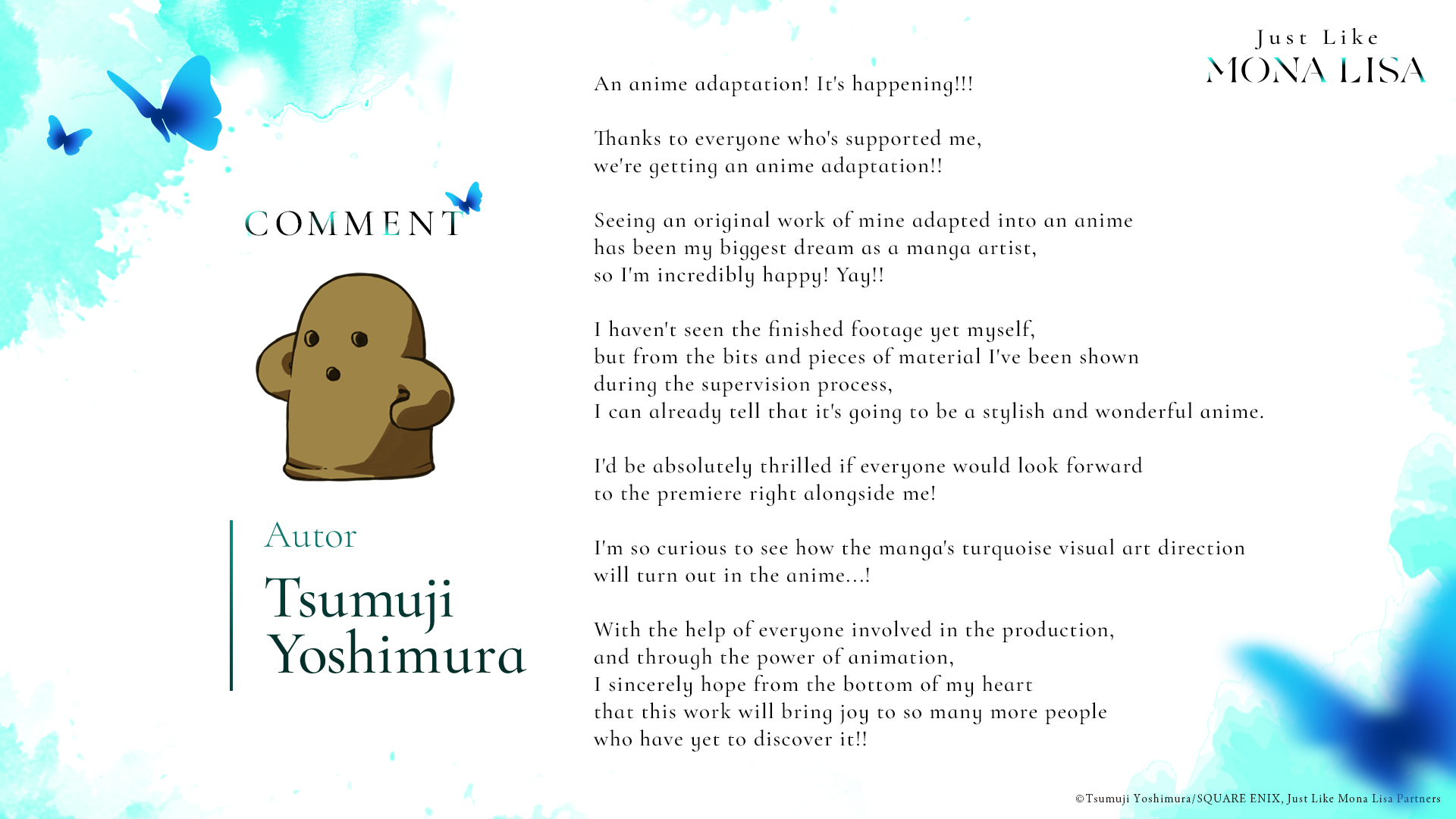 comments from Author Tsumuji Yoshimura