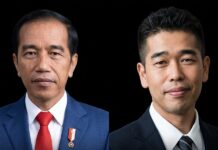 Lagunya Jadi No.1, Noriyuki Makihara Si “Pria Solo Itu” Ucapkan Terima Kasih Pada Orang Indonesia Kolase Photo Joko Widodo dan Noriyuki Makihara. (digabung menggunakan Gemini AI).