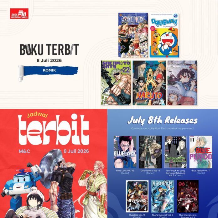 komik Jadwal Terbit Komik Tanggal 8 Juli 2026