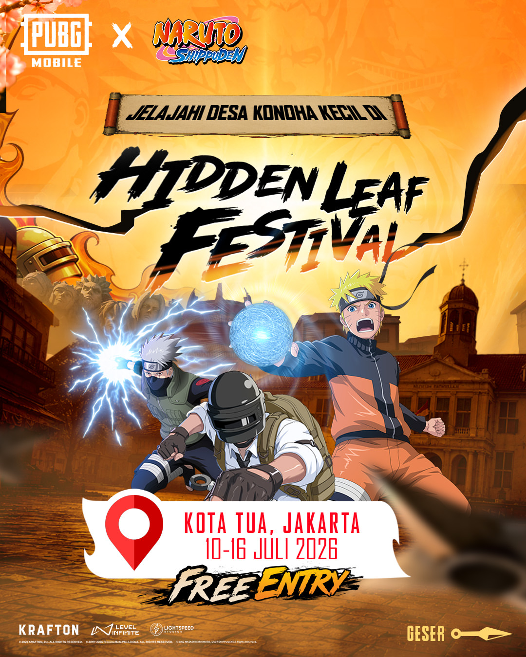 Event Offline PUBG Mobile x Naruto Shippuden di Kota Tua