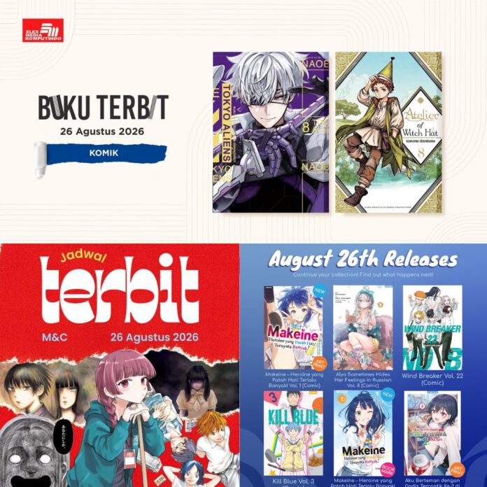 komik Jadwal Terbit Komik Tanggal 26 Agustus 2026