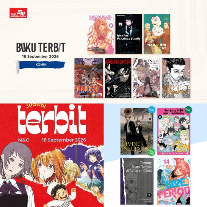 komik Jadwal Terbit Komik Tanggal 16 September 2026